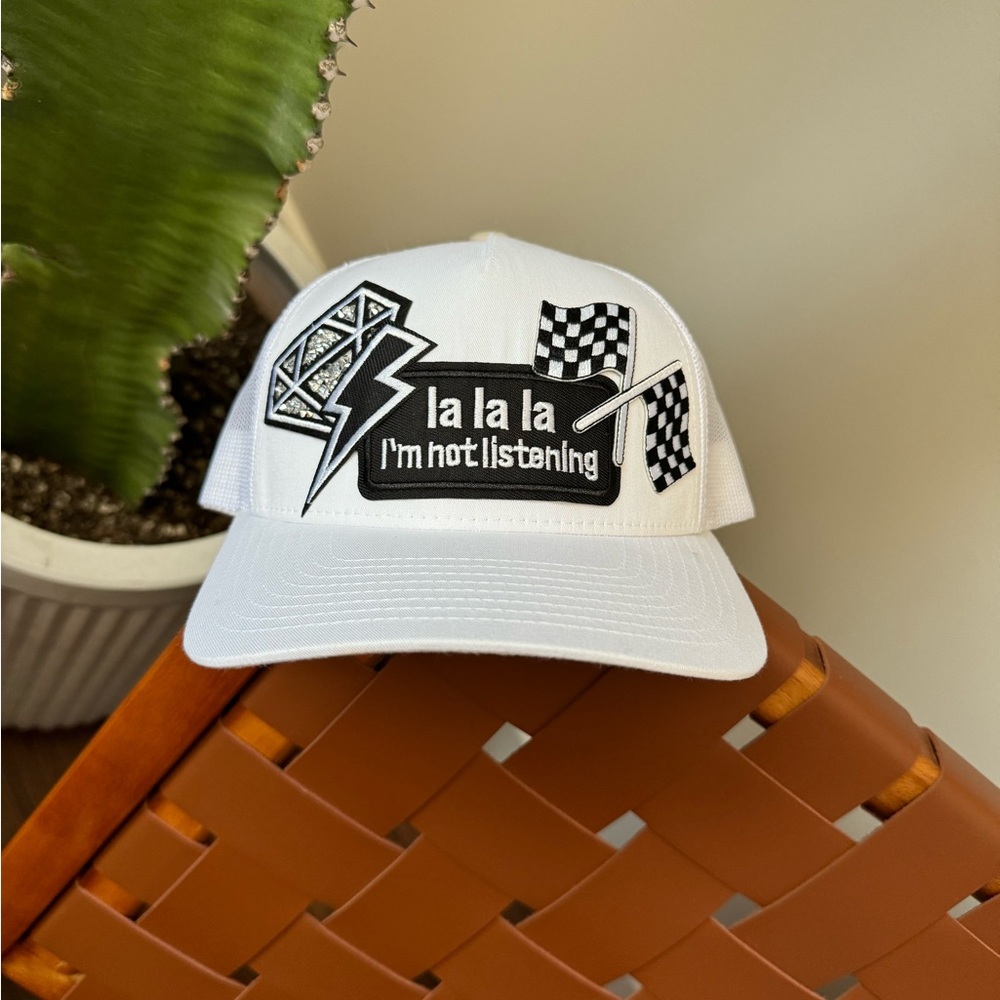 Custom Trucker Hat 🖤🏁 LaLaLa